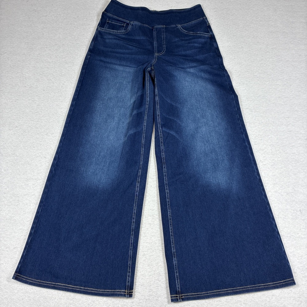 Halara Flex™ High Waisted Baggy Wide Leg Washed Casual Jeans Medium Petite